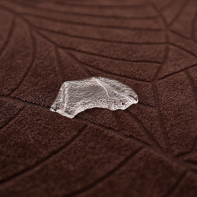 tissu imperméable feuille Marron