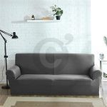Housse de canapé gris anthracite