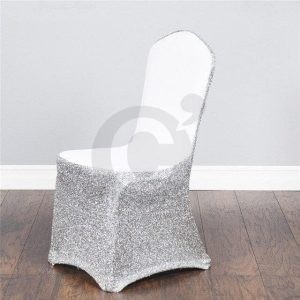Housse de chaise argentée