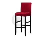 housse pour tabouret de bar avec dossier velours bordeaux
