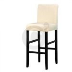 housse pour tabouret de bar avec dossier velours crème