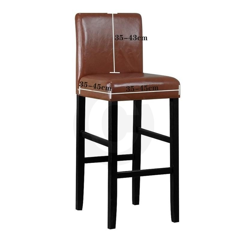 dimensions Housse pour Tabouret de Bar avec dossier Velours