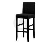 housse pour tabouret de bar avec dossier velours noir