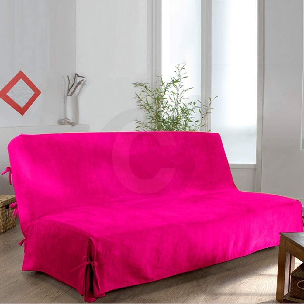 housse de canapé clic clac matelassé fushia
