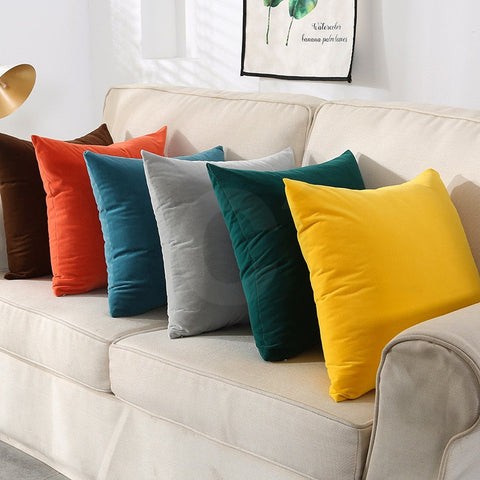 Housse de coussin en velours