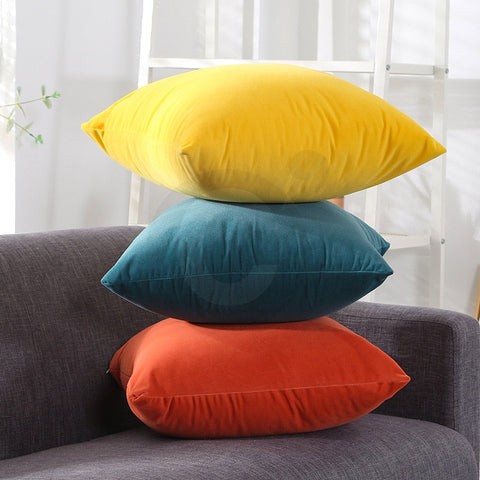 Housse de coussin en velours