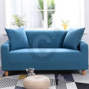 housse de canapé bleu roi